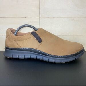 Vionic Khai Slip-Ons Brown Men's Size 10 Orthopedic Shoes Nubuck Leather TVM4312